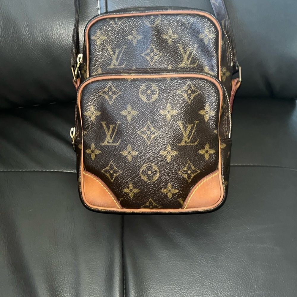 Louis Vuitton Brown and Tan Crossbody Bag